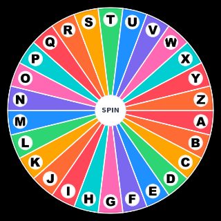Letters from the English Alphabet Wheel