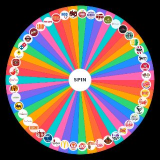 Random Restaurants (Fast Food, Fast Casual, Full Service) Wheel