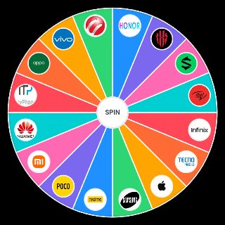 Spin the Wheel: phone brands (popular in ph & filipino)
