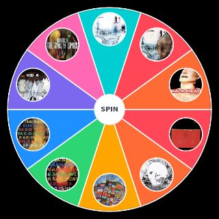 Random Radiohead Album Teir (Full Discography) Wheel