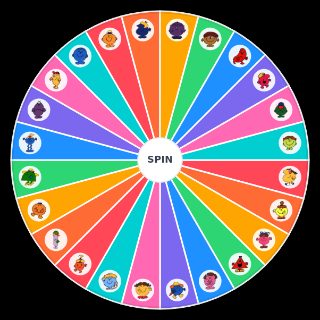 Spin the Wheel: French Mr. Men Characters