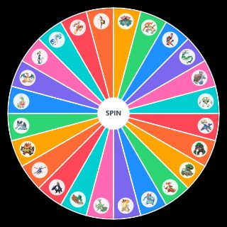 Random Fully Evolved Starter Pokemon Wheel