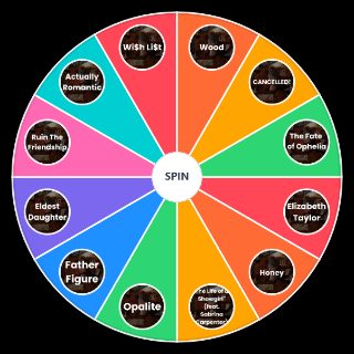The Life of a Showgirl Wheel