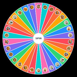 Popeyes Menu Items Wheel