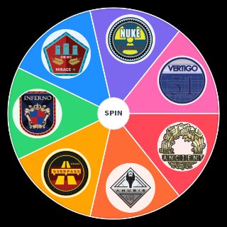 Random Counter Strike Active Duty Maps Wheel