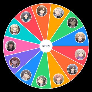 Random Yahari waifus Wheel