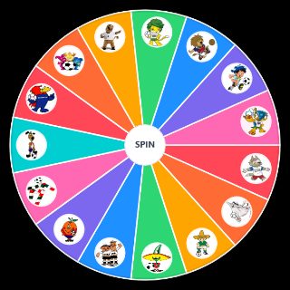 Spin the Wheel: Mascotes da Copa do Mundo