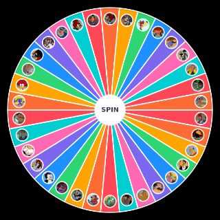 Random PERSONAGENS DE PICA PAU Wheel