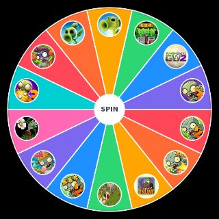 Plants vs. Zombies Games Wheel