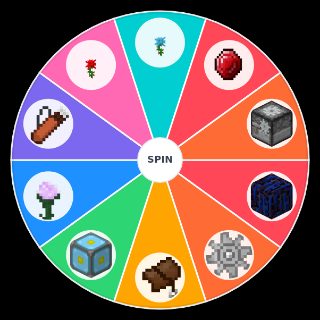Minecraft Removed Blocks and Items Wheel