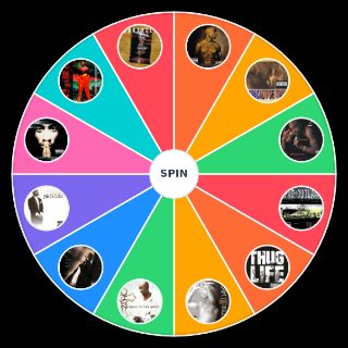Tupac Albums Wheel