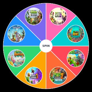 Random ALL Plants vs Zombies GAMES Wheel