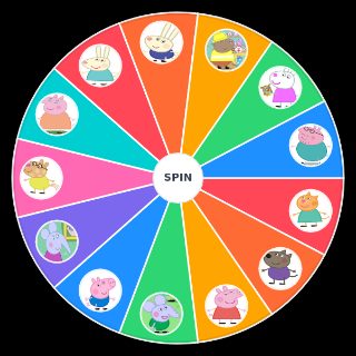 peppa pig characters Wheel