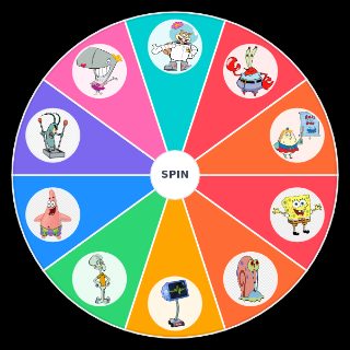 Pick a Random bob esponja personagens