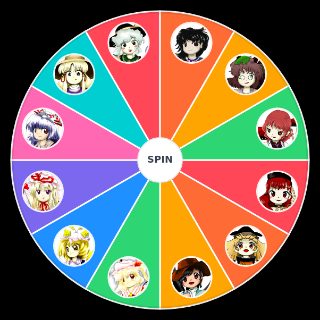 Touhou Extra Stage Boss Themes Wheel
