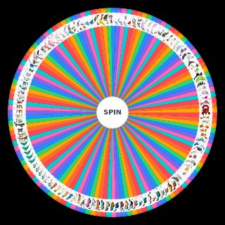 Random Generation 6 Pokemon + Forms (Global Link Artwork) Wheel
