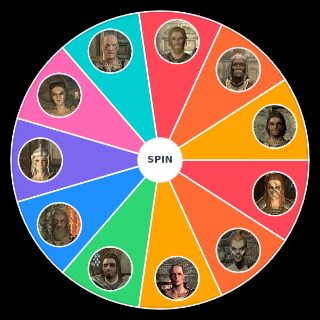 Random Skyrim Companions of Jorrvaskr Wheel