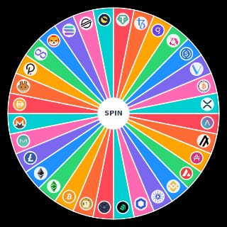 Random CryptoCurrency Logo Wheel