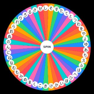 Random Hiragana Wheel