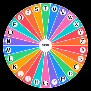 Spin the Wheel: The alphabet