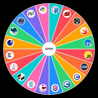 Random Programming Languages Wheel