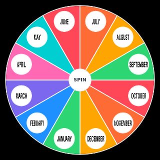 Spin the Wheel: months of the year