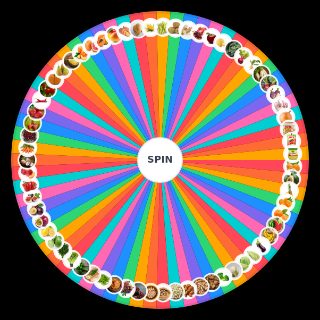 Random Любимая еда (Овощи, фрукты, орехи, ягоды, трава и тд) Wheel