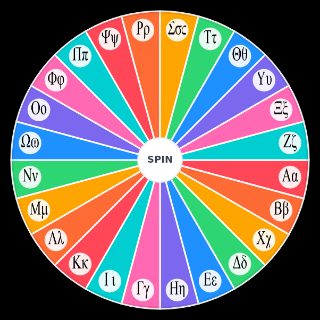Random greek letter Wheel