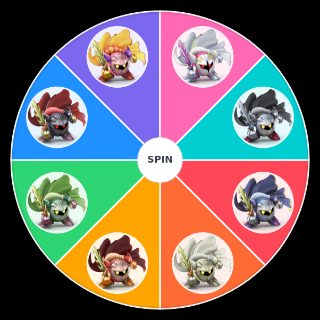 Spin the Wheel: Meta Knight alternate costumes