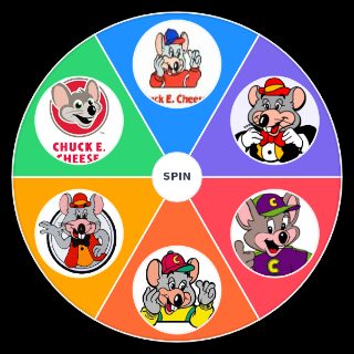Random Chuck E Cheese Over the Years Wheel