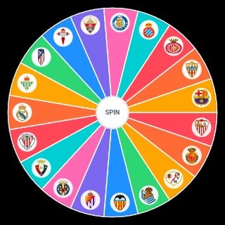 Spin the Wheel: Equipos de futbol La liga santander 22 23