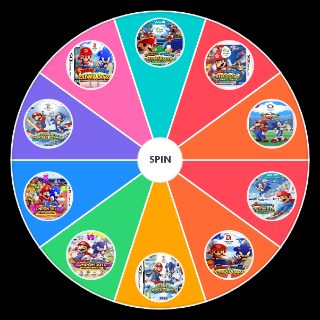 Random Mario and Sonic at the Olympic Games Wheel