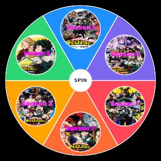 Spin the Wheel: My Hero Academia/ Boku No Hero Academia Seasons
