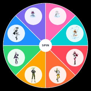Random Neon White Characters Wheel