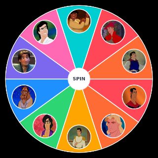 Random Disney Princes Wheel