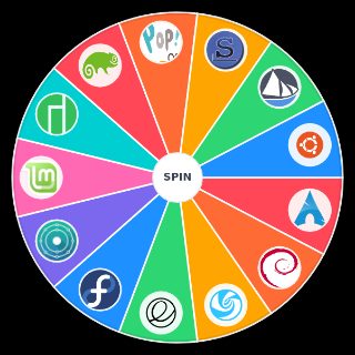 Random GNU/Linux Distributions Wheel