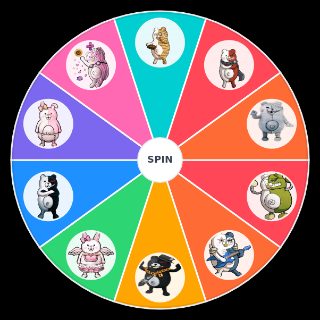 Danganronpa Mascots Wheel