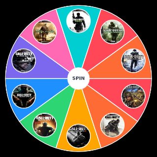 Random PS3 Call of Duty Games Wheel