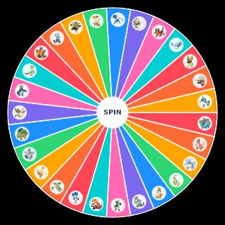 Second Stage Evolution Starter Pokemon Wheel