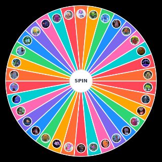 Spin the Wheel: pmatga characters