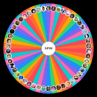 Random Tilliam Howard Waft's Top 50 Favorite Characters Wheel