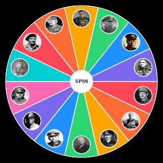 Random World War 2 Generals Wheel