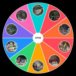Random Dante's Inferno 9 Circles of Hell Wheel