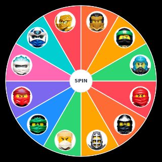 Random the Ninjago Hood Pieces Wheel