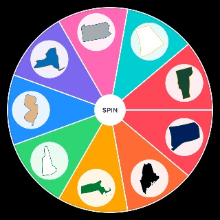 Random US States Northeast Wheel
