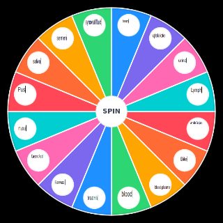 Spin the Wheel: bodily fluids :)