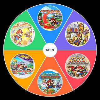 Random Paper Mario Games(including Origami King) Wheel