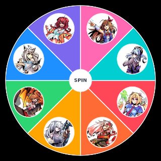 Random Idol Showdown Characters Wheel