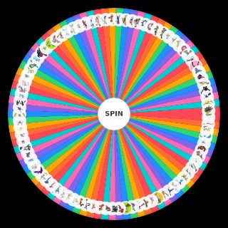 Random Legendarios pokemon Wheel