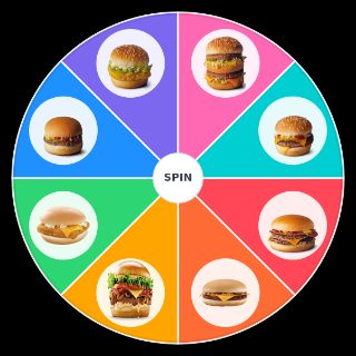 Spin the Wheel: McDonalds Burgers
